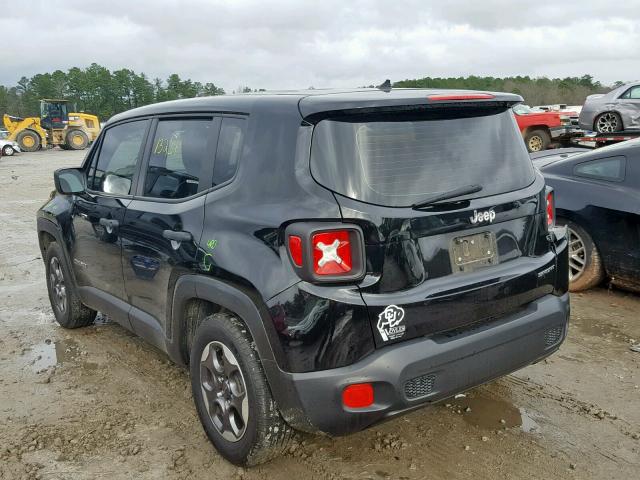 ZACCJAAW4GPC94591 - 2016 JEEP RENEGADE S BLACK photo 3