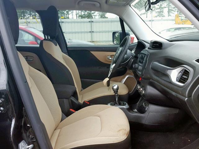 ZACCJAAW4GPC94591 - 2016 JEEP RENEGADE S BLACK photo 5