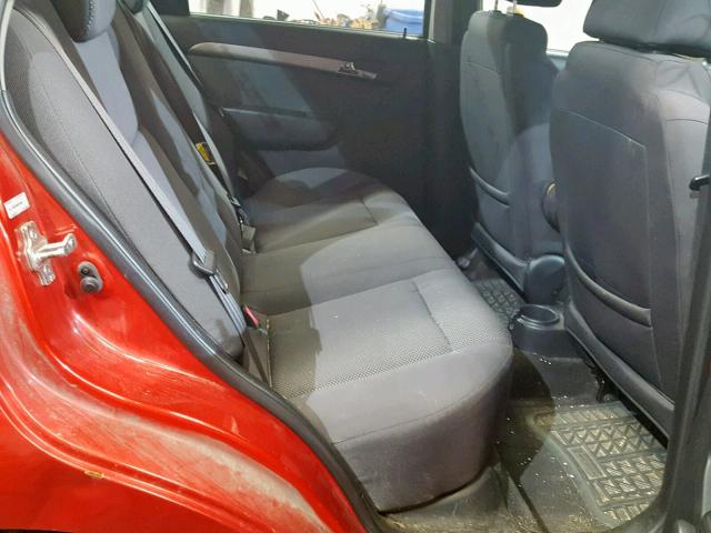KL1TD56E69B344846 - 2009 CHEVROLET AVEO LS RED photo 6