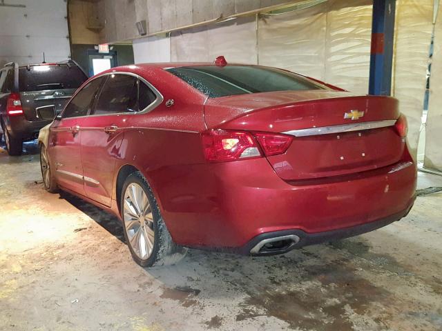 2G1155S30E9161240 - 2014 CHEVROLET IMPALA LTZ RED photo 3