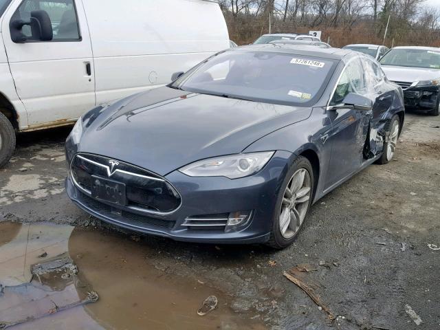 5YJSA1E48GF128733 - 2016 TESLA MODEL S GRAY photo 2