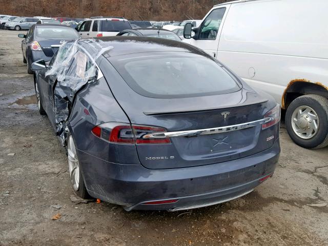 5YJSA1E48GF128733 - 2016 TESLA MODEL S GRAY photo 3