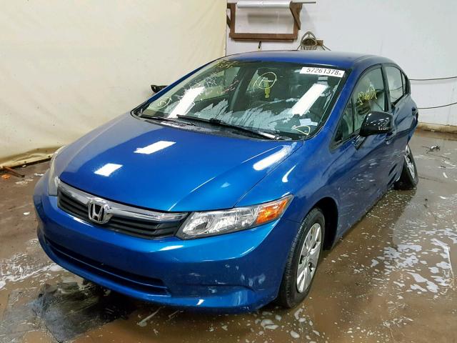 19XFB2F22CE000179 - 2012 HONDA CIVIC DX BLUE photo 2