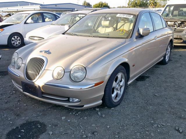 SAJDA01N71FL98560 - 2001 JAGUAR S-TYPE GOLD photo 2