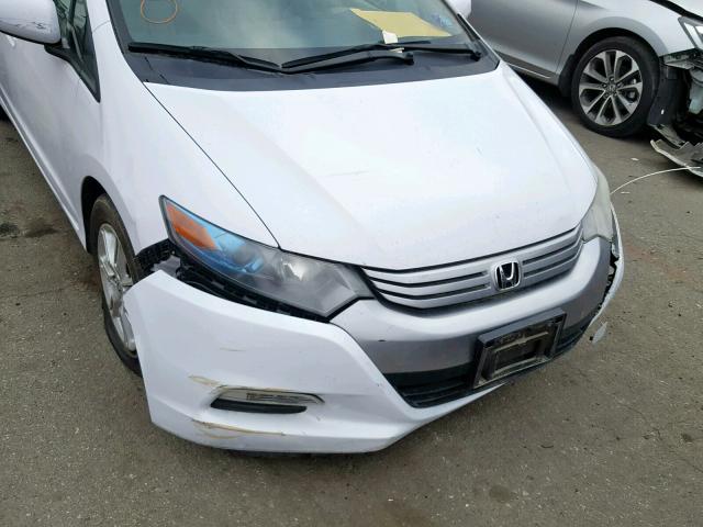 JHMZE2H76AS040920 - 2010 HONDA INSIGHT EX WHITE photo 9