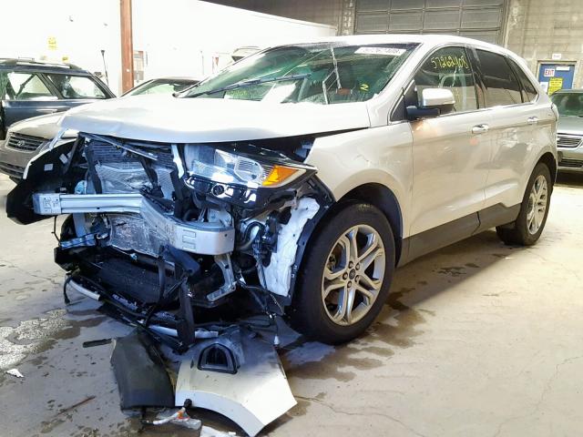 2FMPK4K89HBB74481 - 2017 FORD EDGE TITAN SILVER photo 2