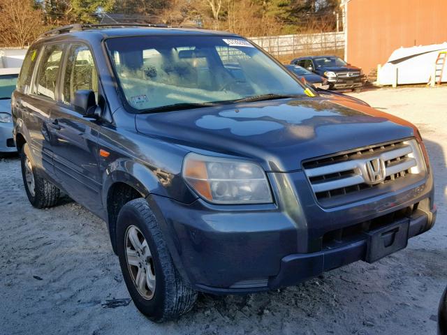 5FNYF28136B022594 - 2006 HONDA PILOT LX GRAY photo 1