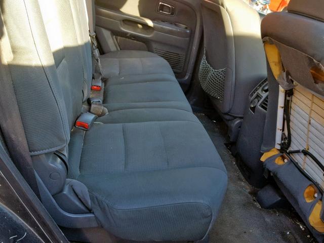 5FNYF28136B022594 - 2006 HONDA PILOT LX GRAY photo 6