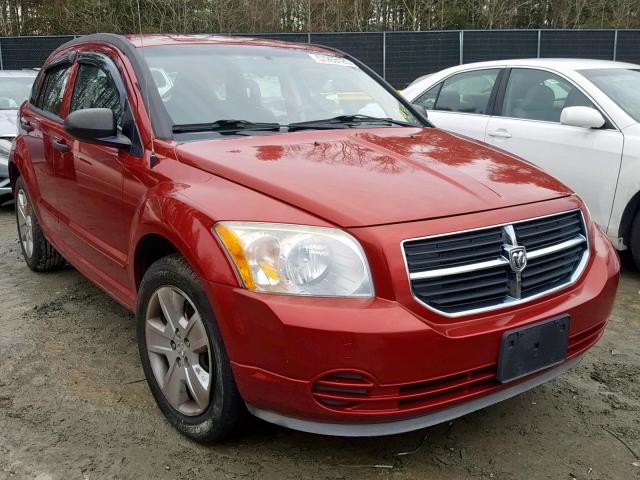 1B3HB48B67D541374 - 2007 DODGE CALIBER SX RED photo 1