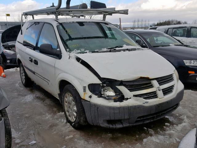 1D4GP21R47B179101 - 2007 DODGE CARAVAN C/ WHITE photo 1