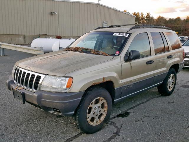 1J4GW48S21C515005 - 2001 JEEP GRAND CHER BEIGE photo 2