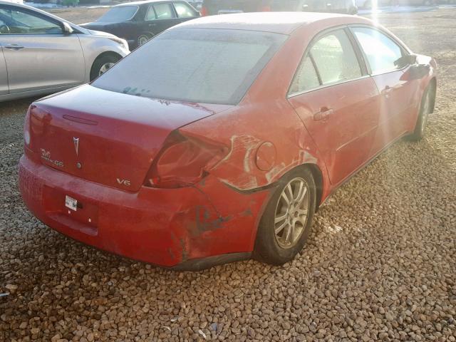 1G2ZG558964158230 - 2006 PONTIAC G6 SE1 RED photo 4