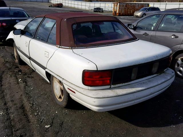 1G3NL54D0NM460542 - 1992 OLDSMOBILE ACHIEVA S WHITE photo 3