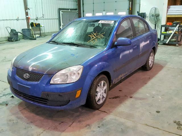 KNADE223996543893 - 2009 KIA RIO BASE BLUE photo 2