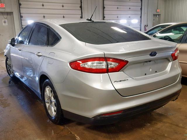 3FA6P0G79GR215014 - 2016 FORD FUSION S SILVER photo 3