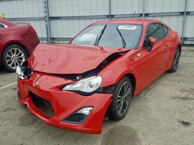 JF1ZNAA19D1729562 - 2013 TOYOTA SCION FR-S RED photo 2