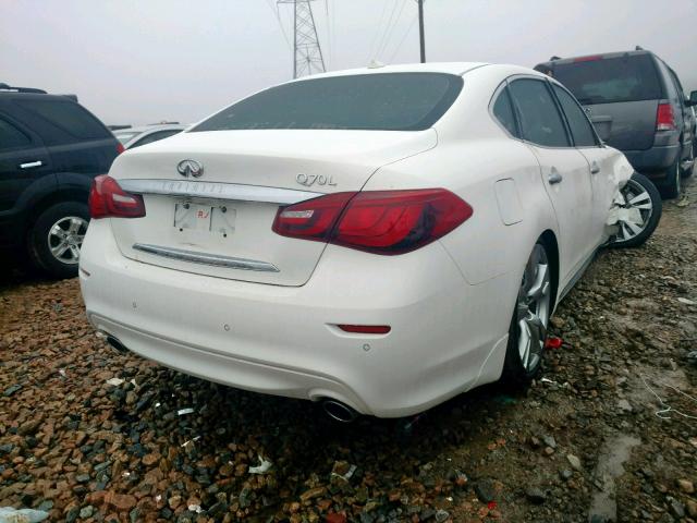 JN1BY1PP8FM601879 - 2015 INFINITI Q70L 3.7 WHITE photo 4