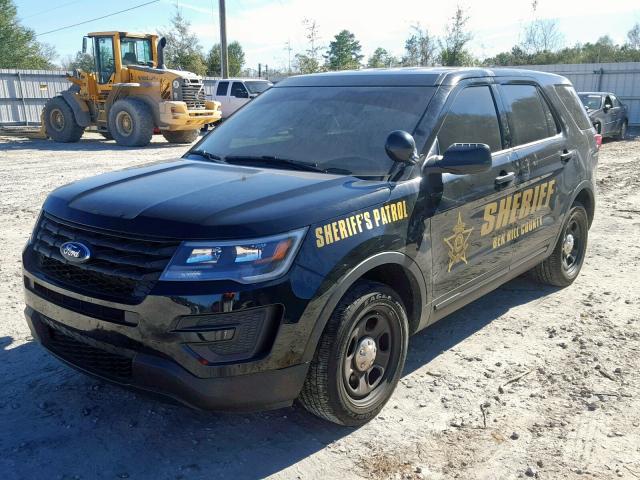 1FM5K8AR5HGE00775 - 2017 FORD EXPLORER P BLACK photo 2