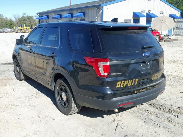 1FM5K8AR5HGE00775 - 2017 FORD EXPLORER P BLACK photo 3