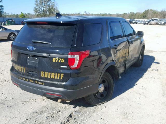 1FM5K8AR5HGE00775 - 2017 FORD EXPLORER P BLACK photo 4