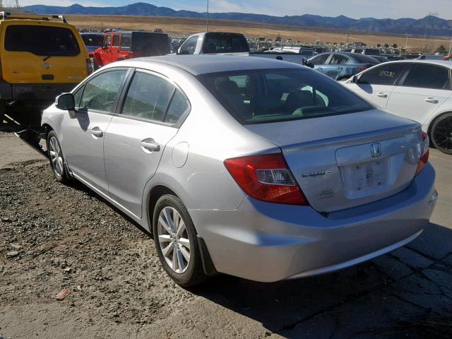 19XFB2F97CE073223 - 2012 HONDA CIVIC EXL SILVER photo 3