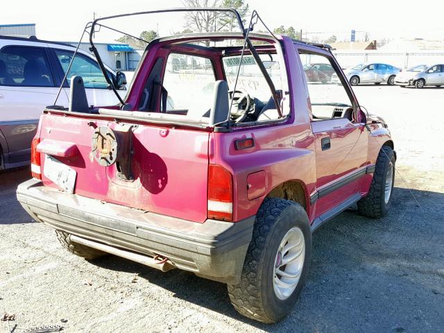 2CNBE18U2P6937047 - 1993 GEO TRACKER RED photo 4