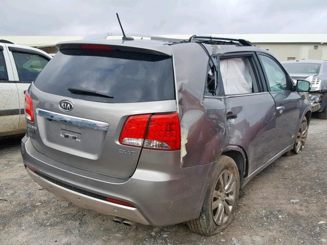 5XYKWDA21BG161968 - 2011 KIA SORENTO SX GRAY photo 4