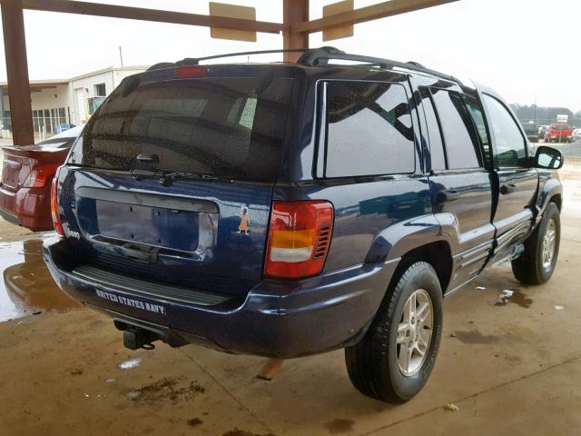 1J8GX48SX2C320699 - 2002 JEEP GRAND CHER BLUE photo 4