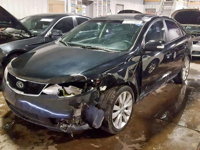 KNAFW4A39A5290619 - 2010 KIA FORTE SX BLACK photo 2