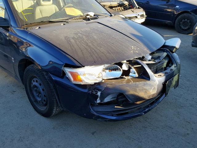 1G8AJ55F37Z126171 - 2007 SATURN ION LEVEL BLUE photo 9