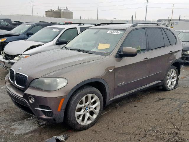 5UXZV4C50BL406593 - 2011 BMW X5 XDRIVE3 GRAY photo 2