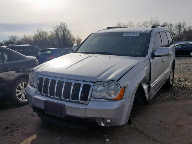 1J8HR58N18C213337 - 2008 JEEP GRAND CHER SILVER photo 2