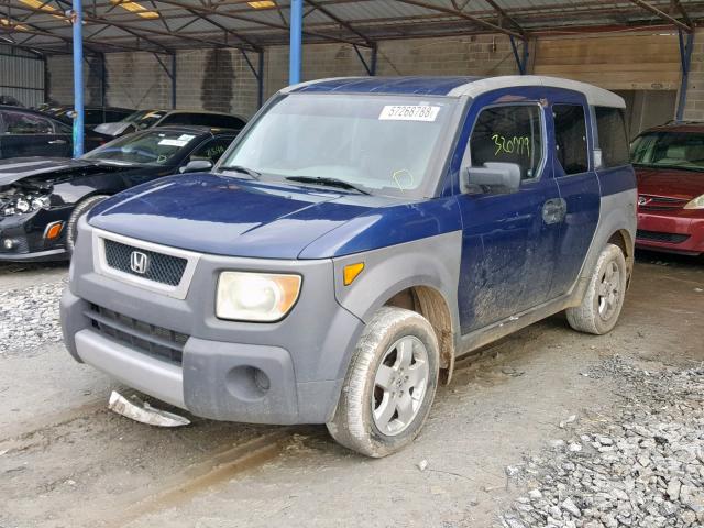 5J6YH18503L018870 - 2003 HONDA ELEMENT EX BLUE photo 2