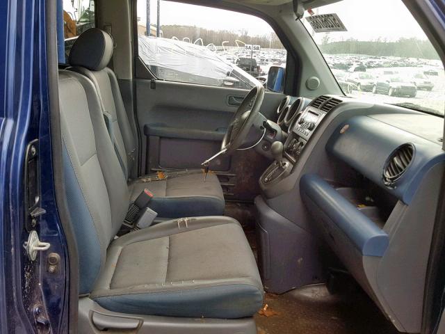 5J6YH18503L018870 - 2003 HONDA ELEMENT EX BLUE photo 5