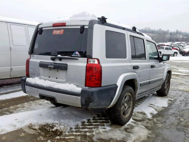 1J8HG48NX6C132561 - 2006 JEEP COMMANDER SILVER photo 4
