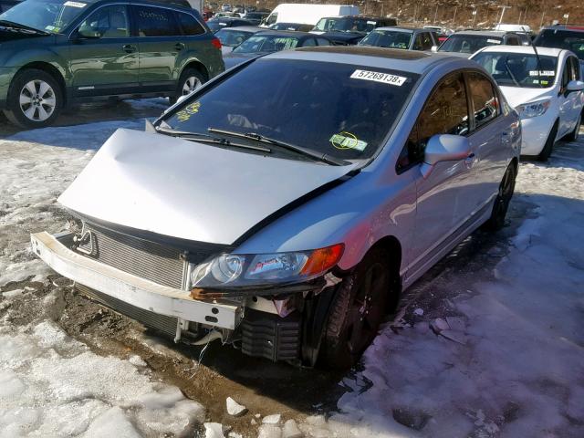 2HGFA16948H342224 - 2008 HONDA CIVIC EXL GRAY photo 2