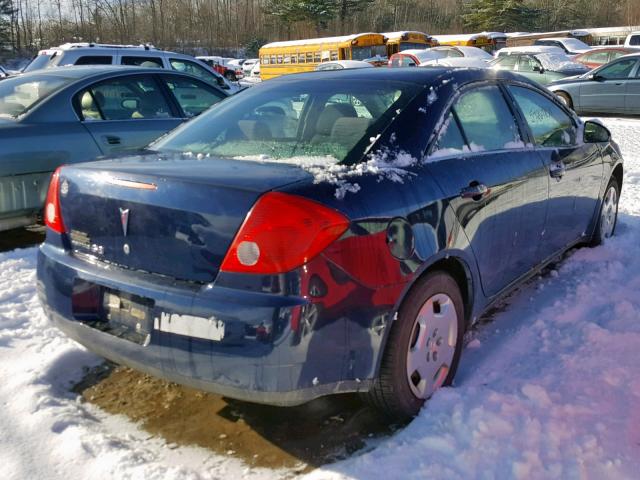 1G2ZF57B484127997 - 2008 PONTIAC G6 VALUE L BLUE photo 4