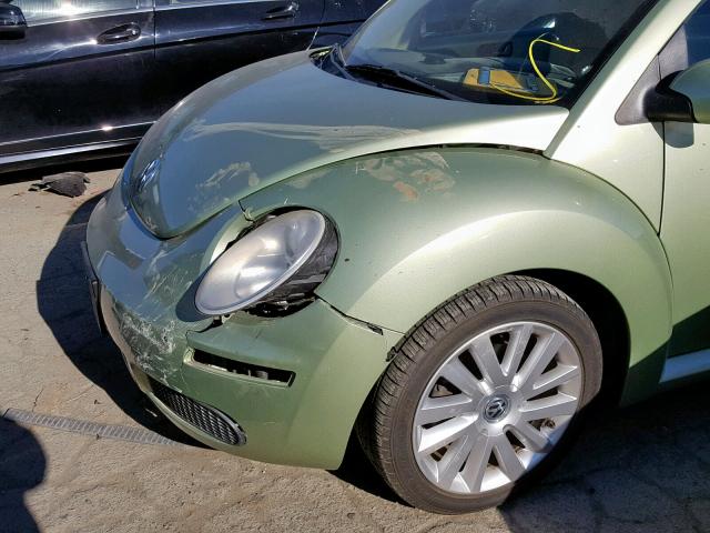 3VWRG31Y18M416007 - 2008 VOLKSWAGEN NEW BEETLE მწვანე ფოტო 9