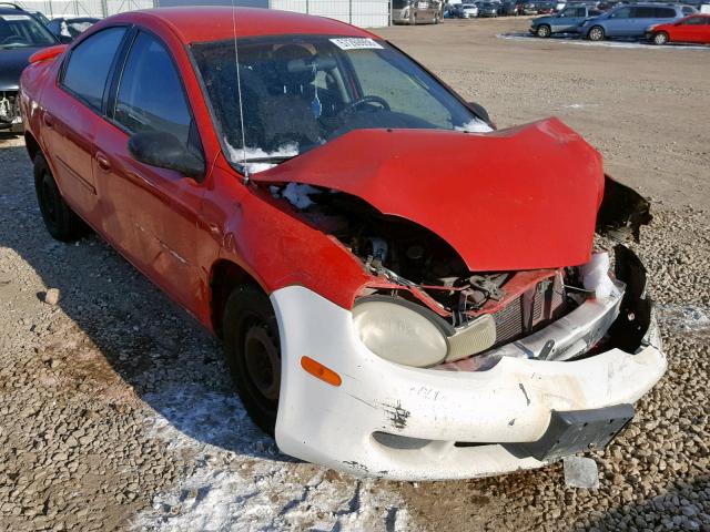 1B3ES46C31D127037 - 2001 DODGE NEON SE RED photo 1