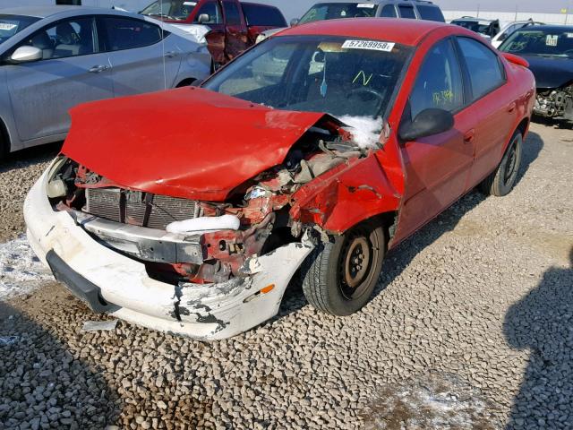 1B3ES46C31D127037 - 2001 DODGE NEON SE RED photo 2