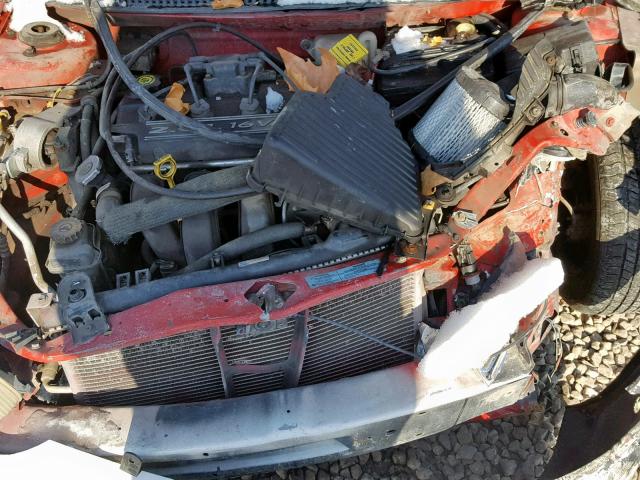 1B3ES46C31D127037 - 2001 DODGE NEON SE RED photo 7