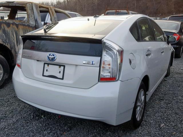 JTDKN3DP0E3052026 - 2014 TOYOTA PRIUS PLUG WHITE photo 4