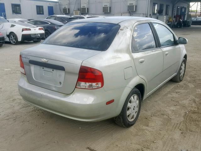 KL1TD52645B378356 - 2005 CHEVROLET AVEO BASE Gümüş foto 4