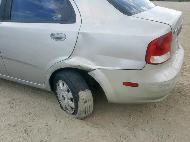 KL1TD52645B378356 - 2005 CHEVROLET AVEO BASE Gümüş foto 9