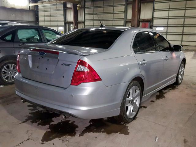 3FAHP0KC4AR190351 - 2010 FORD FUSION SPO SILVER photo 4