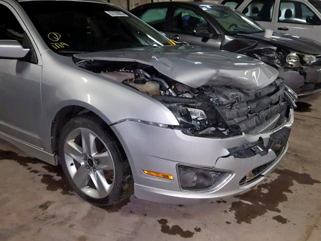 3FAHP0KC4AR190351 - 2010 FORD FUSION SPO SILVER photo 9