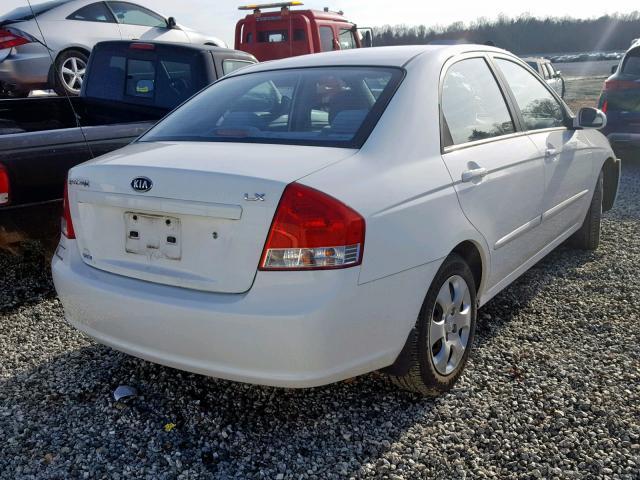 KNAFE221695634505 - 2009 KIA SPECTRA EX WHITE photo 4