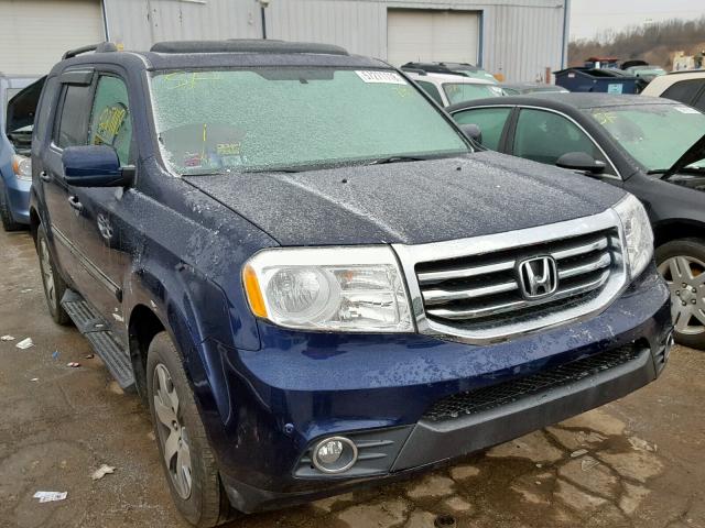 5FNYF4H92DB063409 - 2013 HONDA PILOT TOUR BLUE photo 1