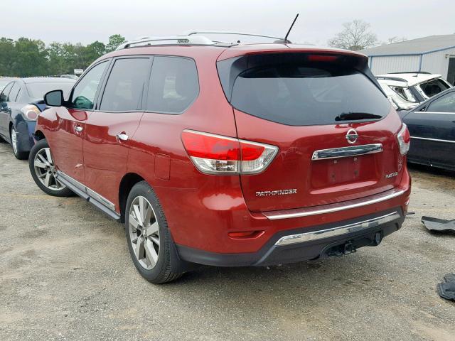 5N1AR2MN6EC627217 - 2014 NISSAN PATHFINDER RED photo 3