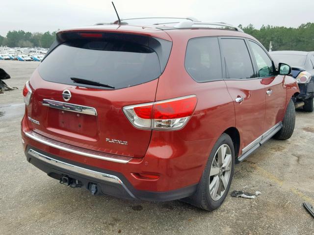 5N1AR2MN6EC627217 - 2014 NISSAN PATHFINDER RED photo 4